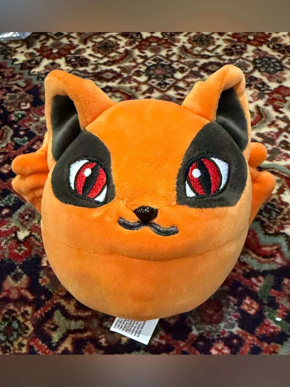 NARUTO SHIPPUDEN KURAMA NINE TAILS FOX PLUSH ORANGE CHIBI ROUND ANIME TOY 5”